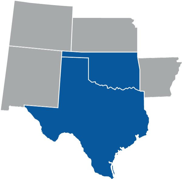 Map of South Central Region